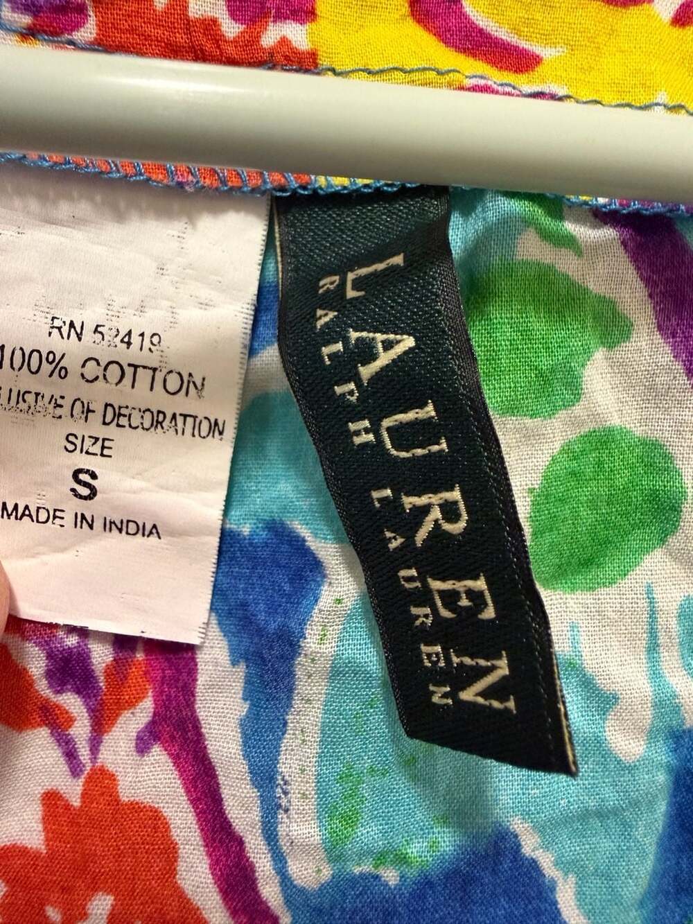 Lauren Ralph Lauren Multicolor Floral Paisley V-Neck Cotton Sundress Size S - Picture 2 of 3